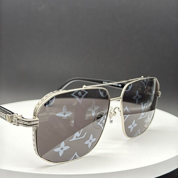 Louis Vuitton Z1230 Sunglasses – Black & Silver Monogram (Handmade in Italy) - Picture 1 of 14